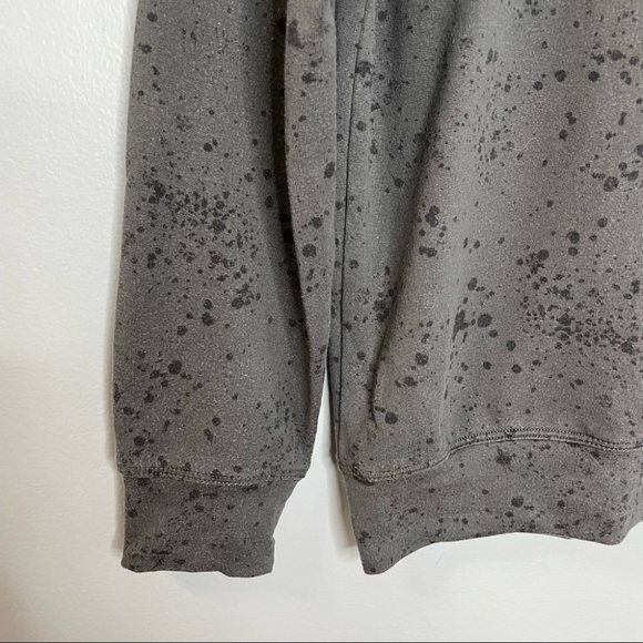 Athleta Studio to Street Print Splatter Sweatshirt Charcoal - Picture 4 of 6